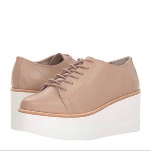 Steve Madden Kimber Wedge Oxford Platforms Tan Women's 9.5